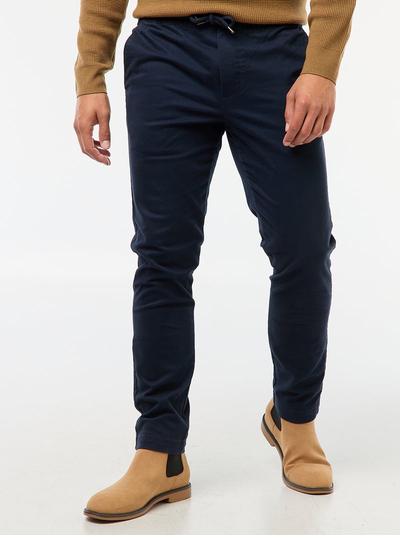 Joggers slim tinta unita Blu - Kiabi