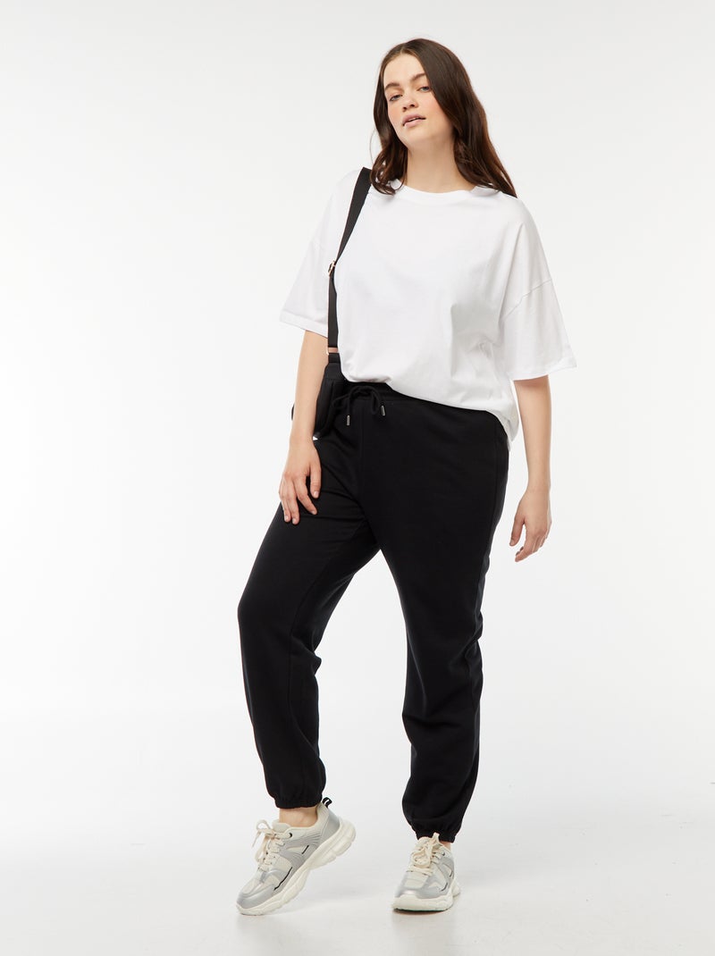 Joggers sportivi in french terry nero - Kiabi