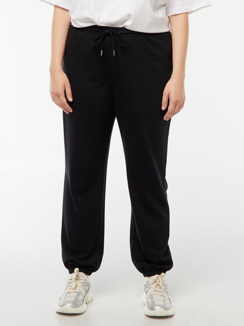 Joggers sportivi in french terry nero - Kiabi