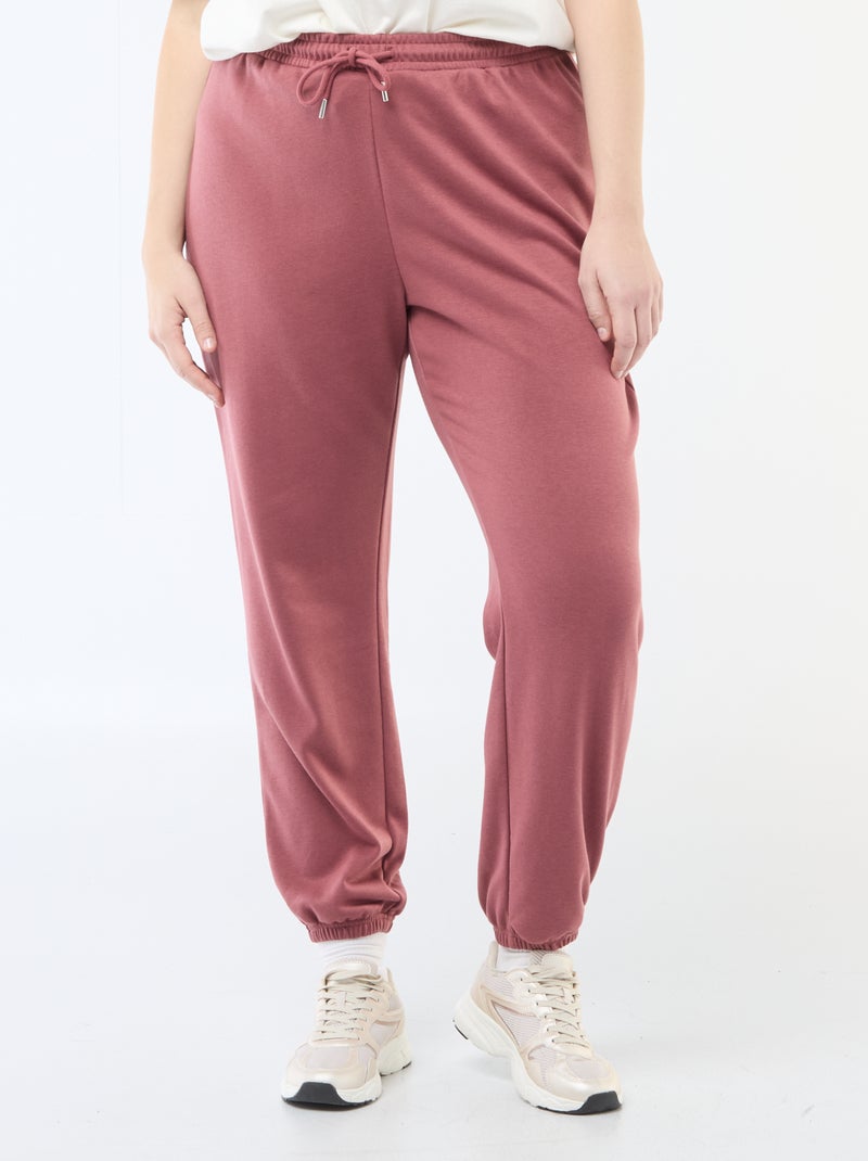 Joggers sportivi in french terry Rosso - Kiabi