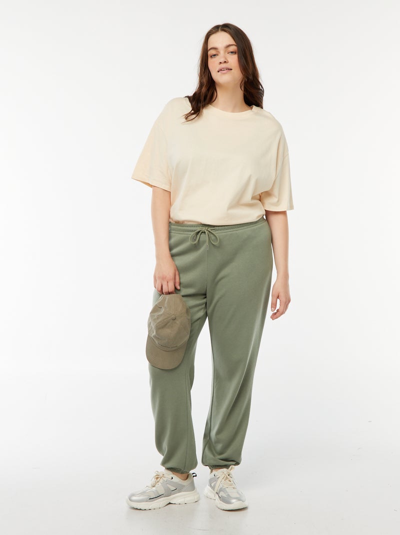Joggers sportivi in french terry Verde - Kiabi