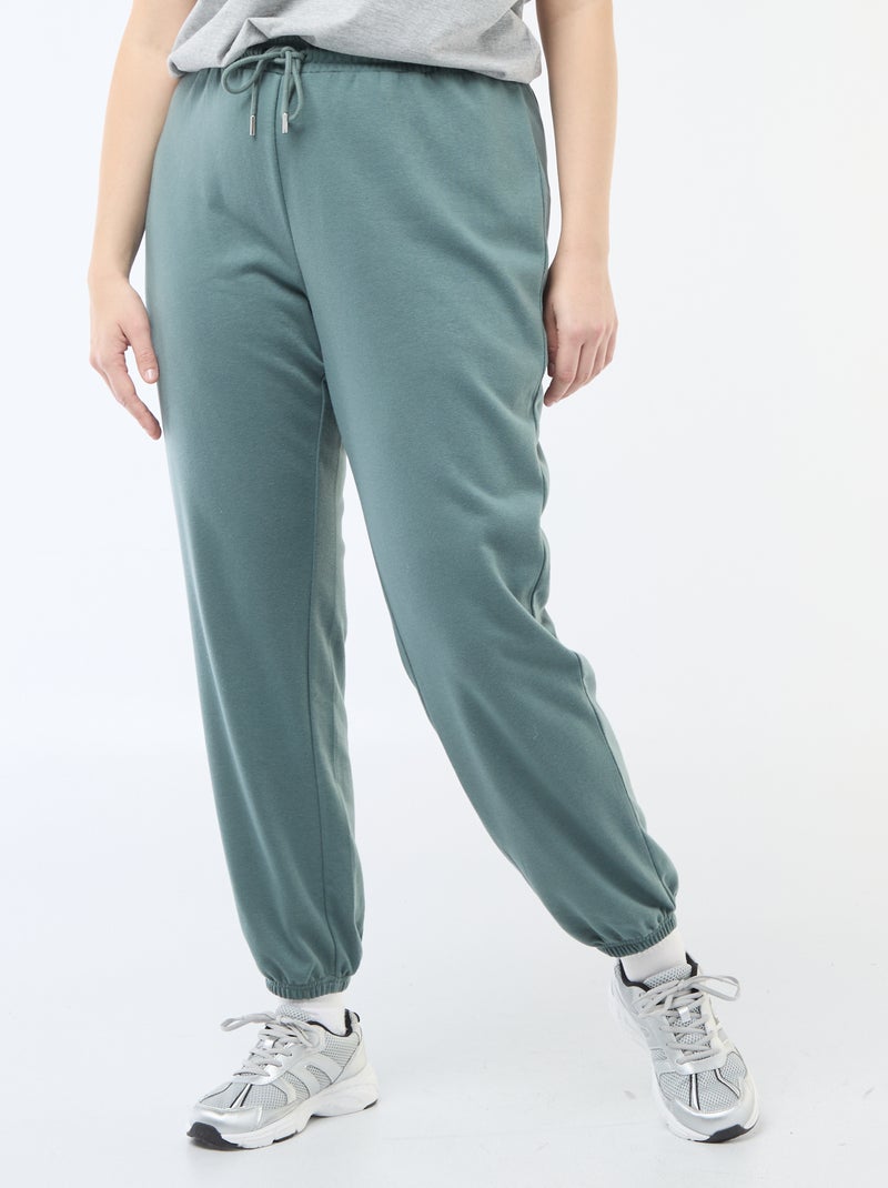 Joggers sportivi in french terry Verde - Kiabi