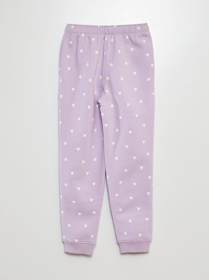 Joggers stampati in tessuto felpato VIOLA - Kiabi