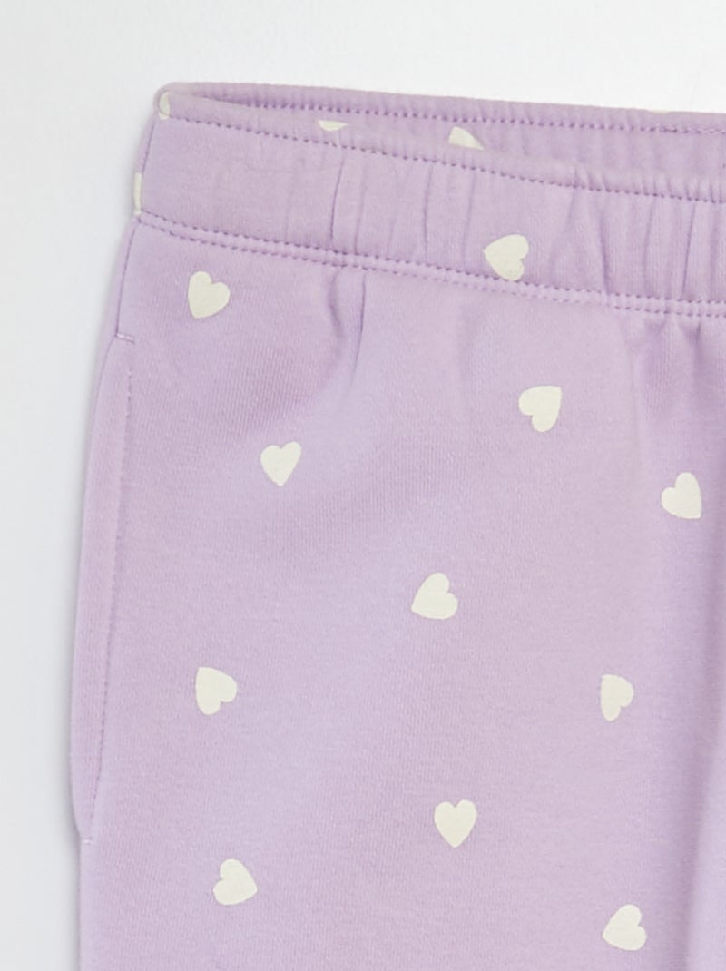 Joggers stampati in tessuto felpato VIOLA - Kiabi