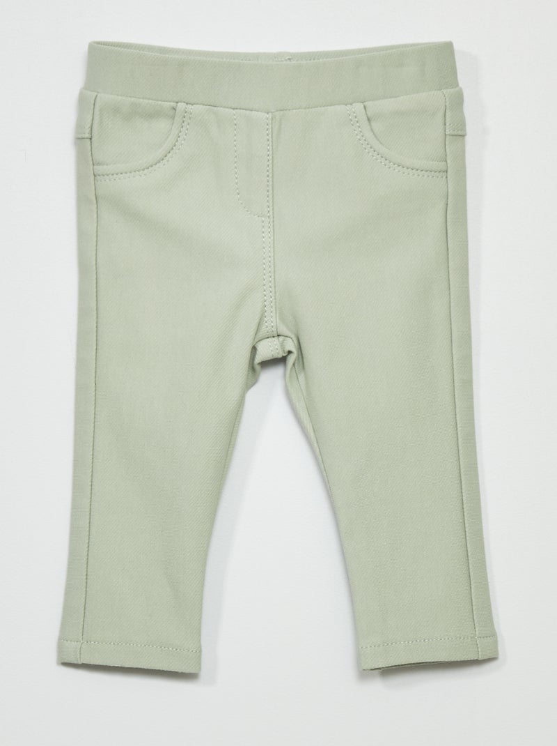 Joggers stretch verde cenere - Kiabi