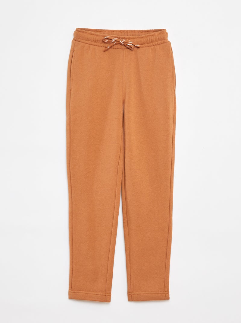 Joggers tinta unita - Taglio più aderente Marrone - Kiabi