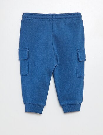 Joggers tinta unita con tasche con patta