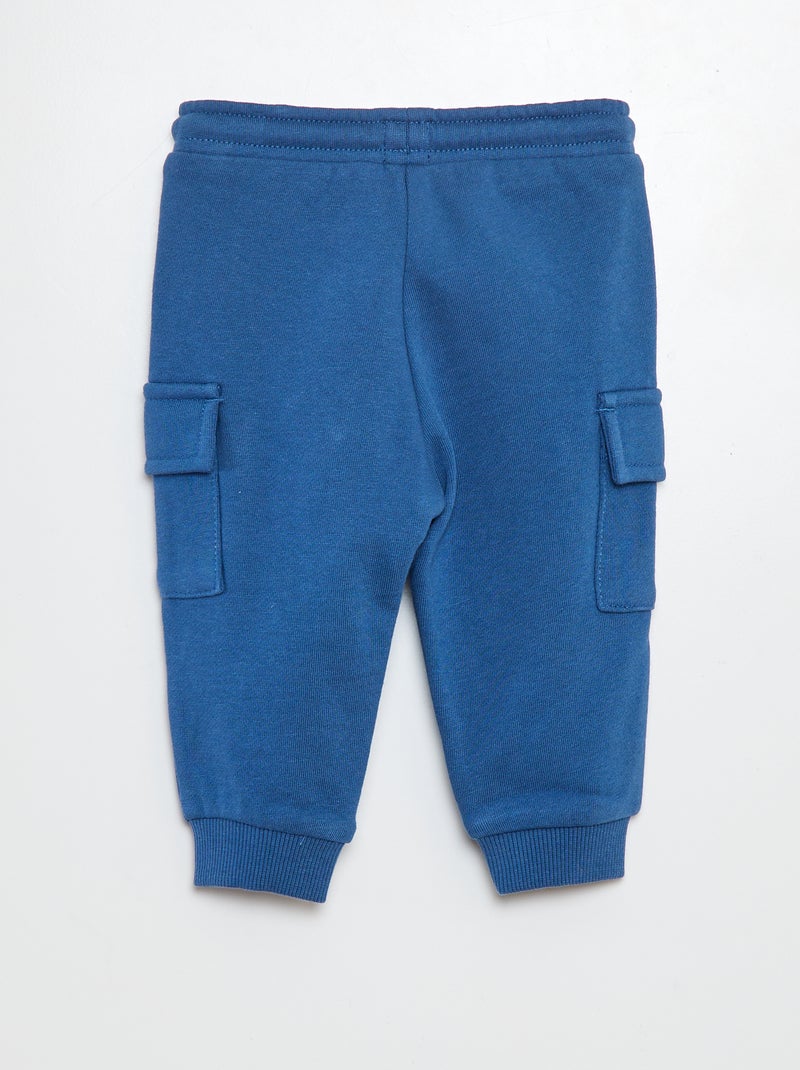 Joggers tinta unita con tasche con patta BLU - Kiabi