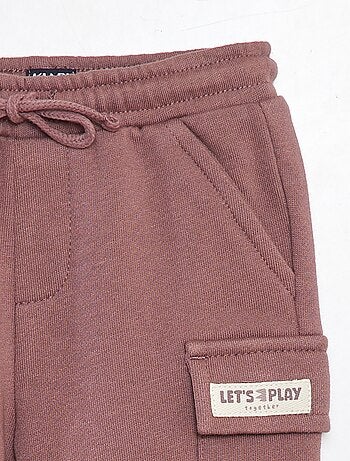 Joggers tinta unita con tasche con patta