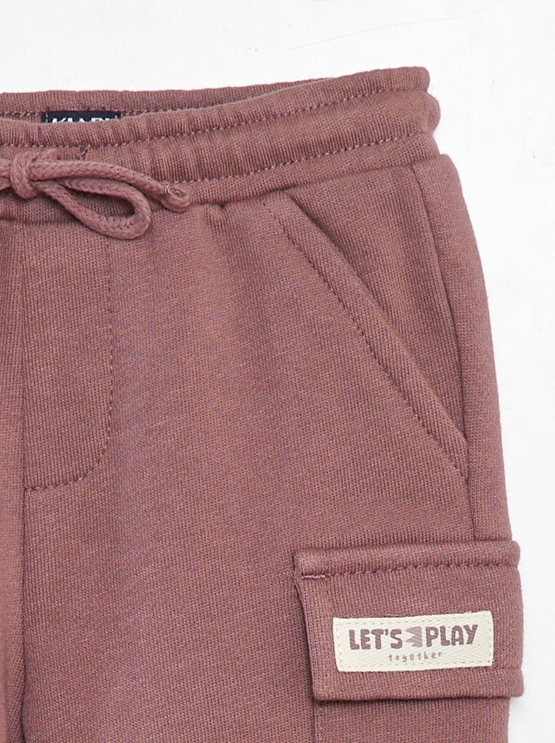Joggers tinta unita con tasche con patta VIOLA - Kiabi