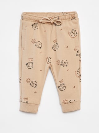 Joggers tinta unita con vita elasticizzata