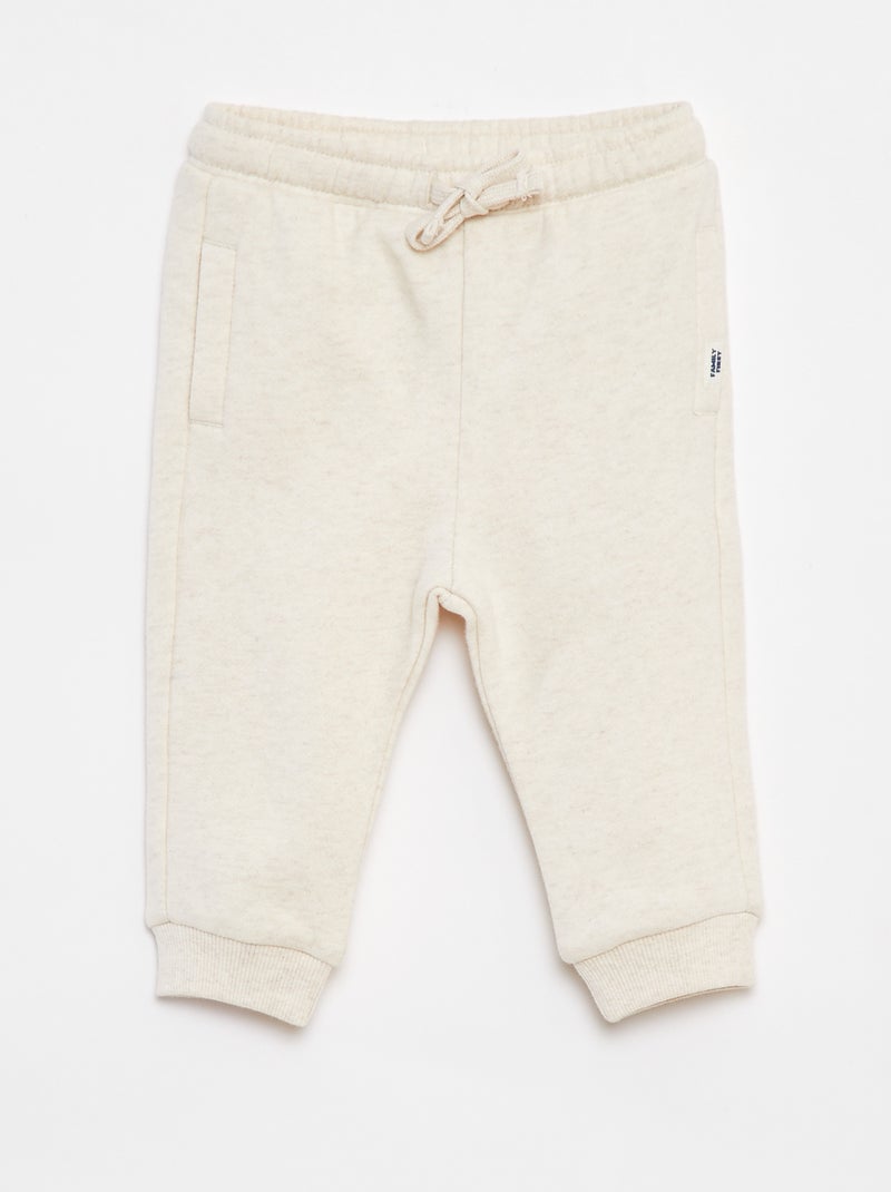 Joggers tinta unita con vita elasticizzata Beige - Kiabi