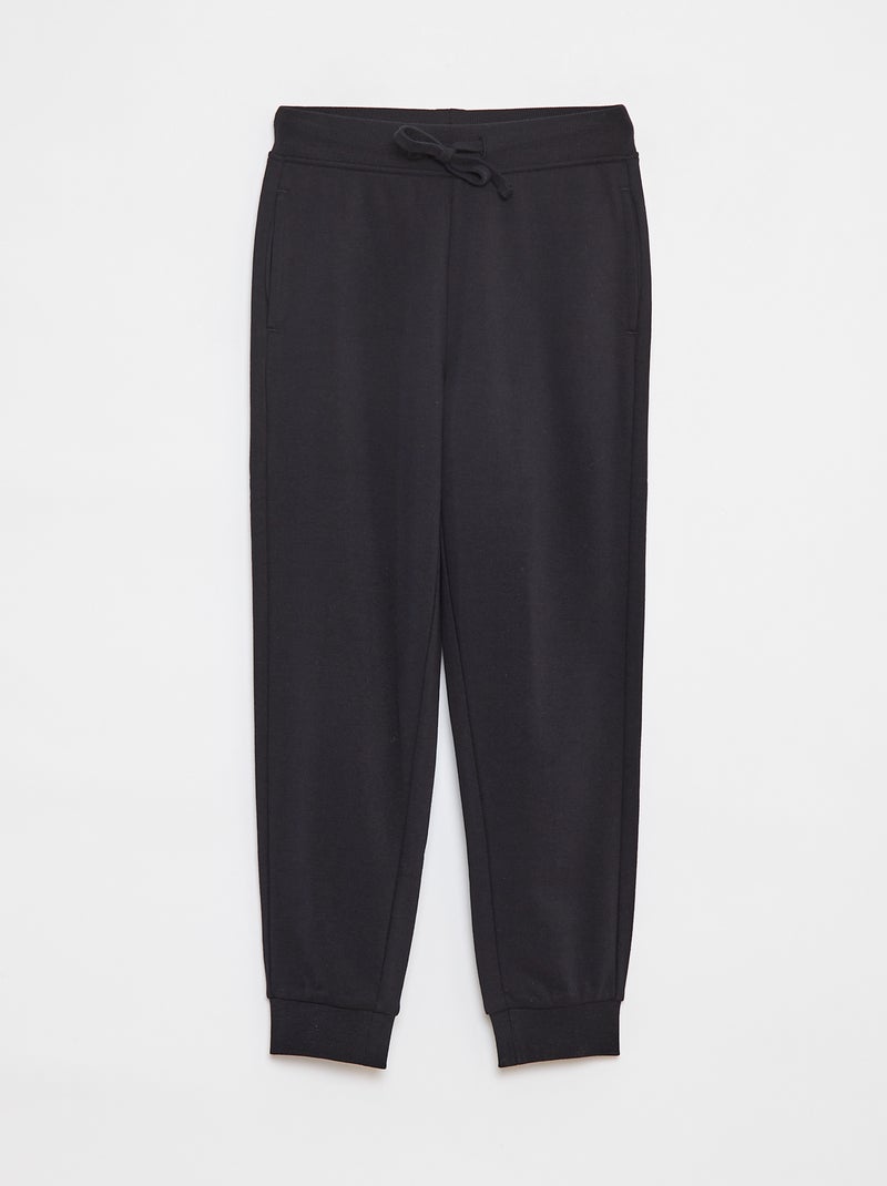 Joggers tinta unita con vita elasticizzata nero - Kiabi