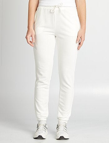 Joggers tinta unita in tessuto felpato leggero