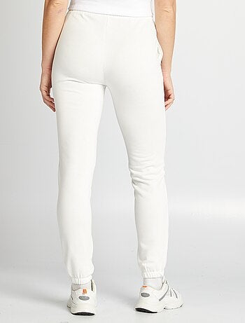 Joggers tinta unita in tessuto felpato leggero
