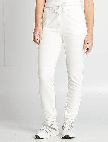 Joggers tinta unita in tessuto felpato leggero
