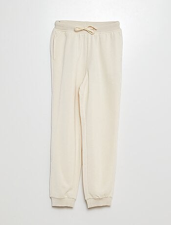 Joggers tinta unita in tessuto felpato leggero