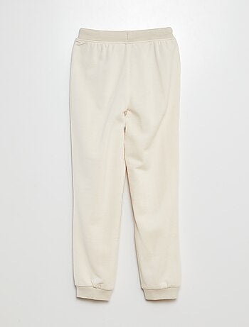 Joggers tinta unita in tessuto felpato leggero