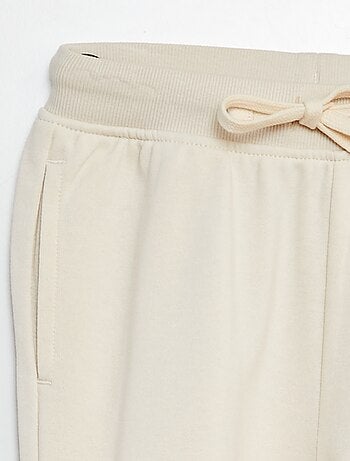 Joggers tinta unita in tessuto felpato leggero