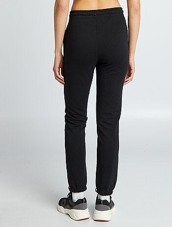 Joggers tinta unita in tessuto felpato leggero
