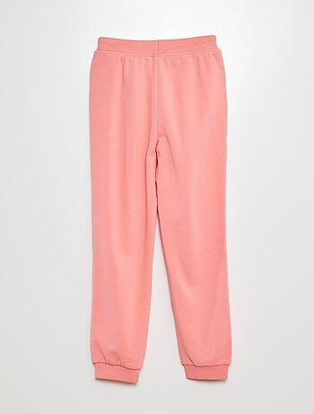 Joggers tinta unita in tessuto felpato leggero