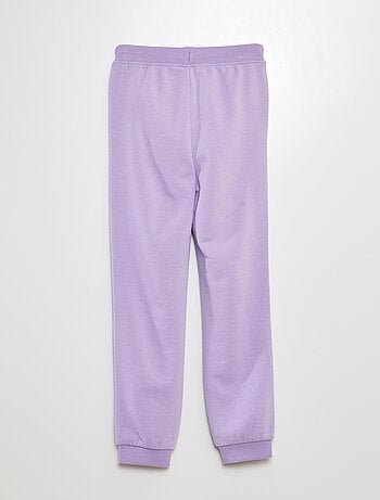 Joggers tinta unita in tessuto felpato leggero