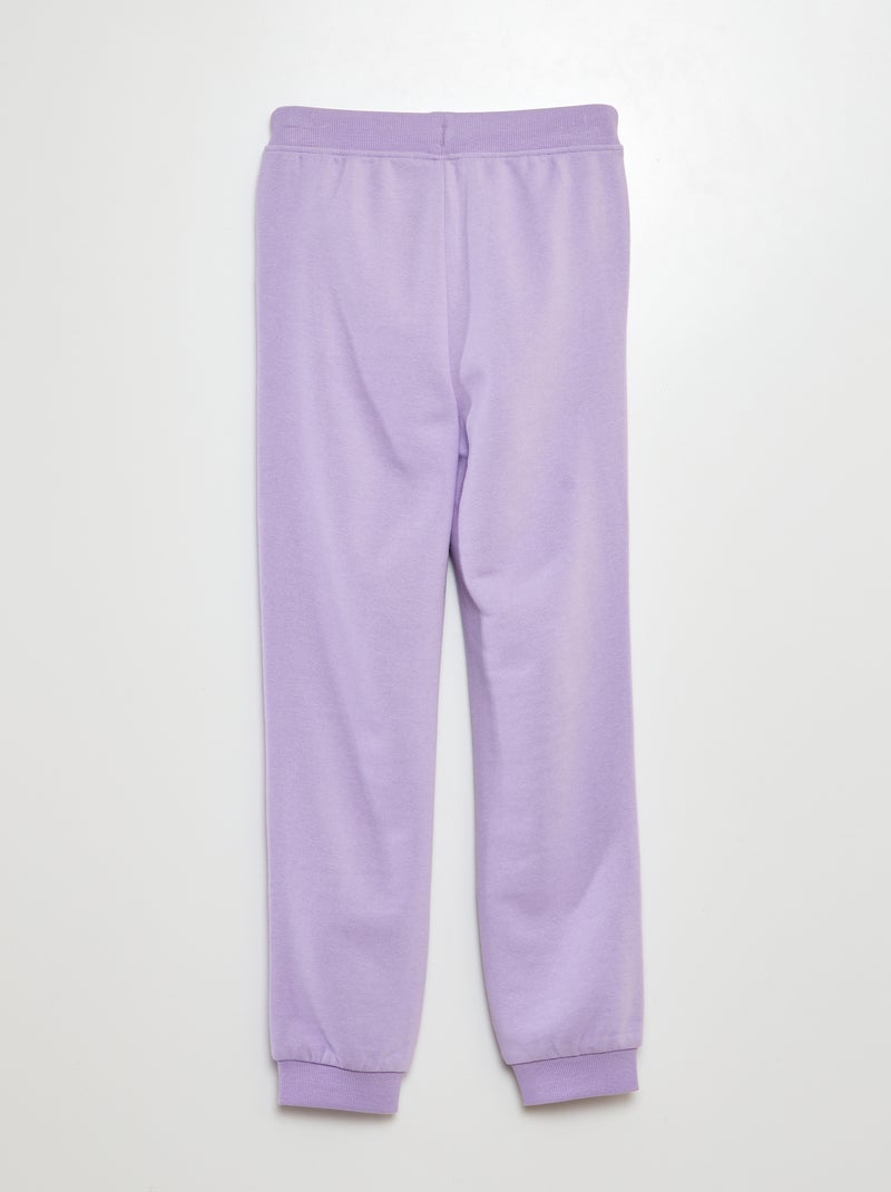 Joggers tinta unita in tessuto felpato leggero VIOLA - Kiabi