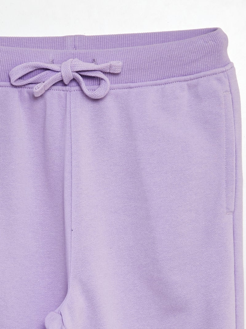 Joggers tinta unita in tessuto felpato leggero VIOLA - Kiabi