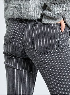 Ragazza 10-18 anni - Joggers vita alta a righe - Kiabi