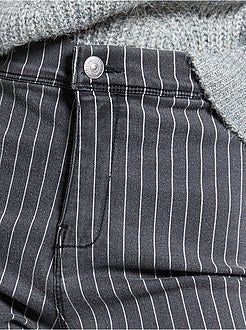Ragazza 10-18 anni - Joggers vita alta a righe - Kiabi