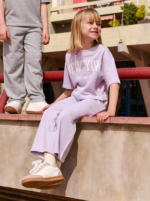 Joggers wide leg con vita elasticizzata - Kiabi