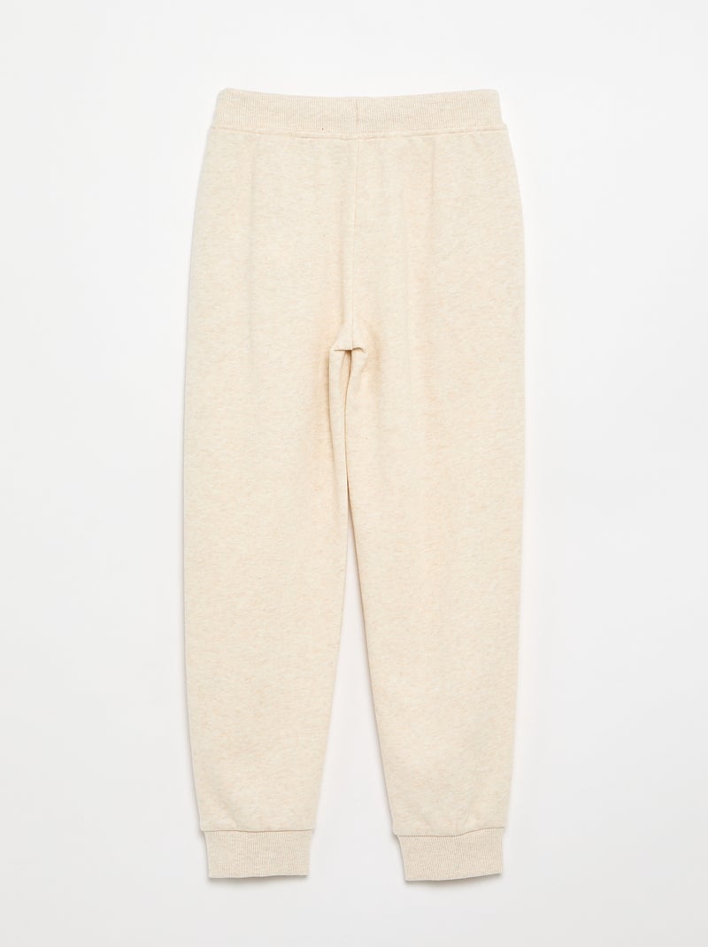 Jogging a tinta unita con vita elasticizzata Beige - Kiabi