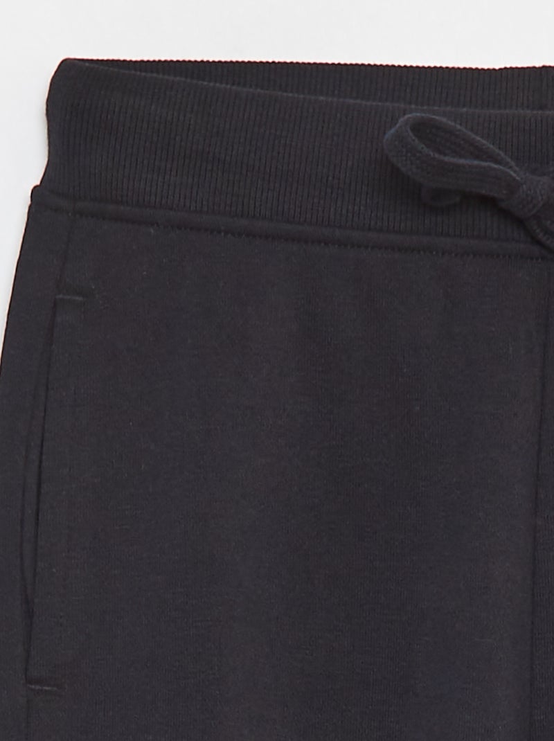 Jogging a tinta unita con vita elasticizzata nero - Kiabi