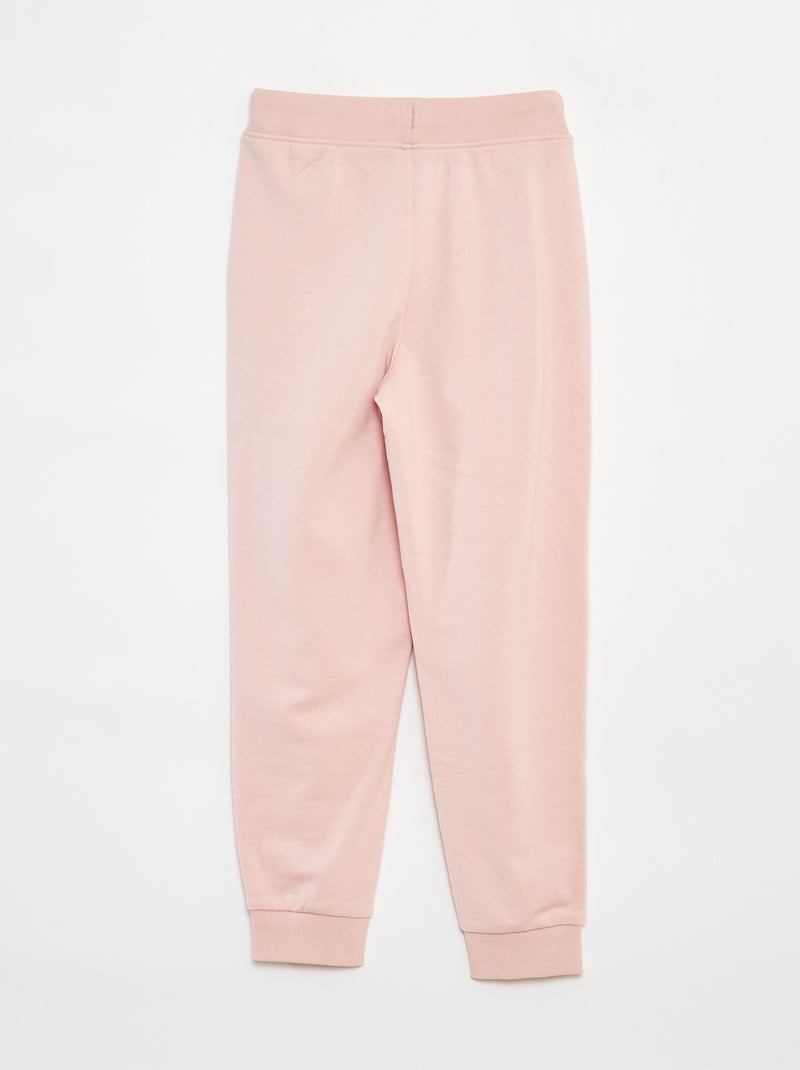Jogging a tinta unita con vita elasticizzata Rosa - Kiabi