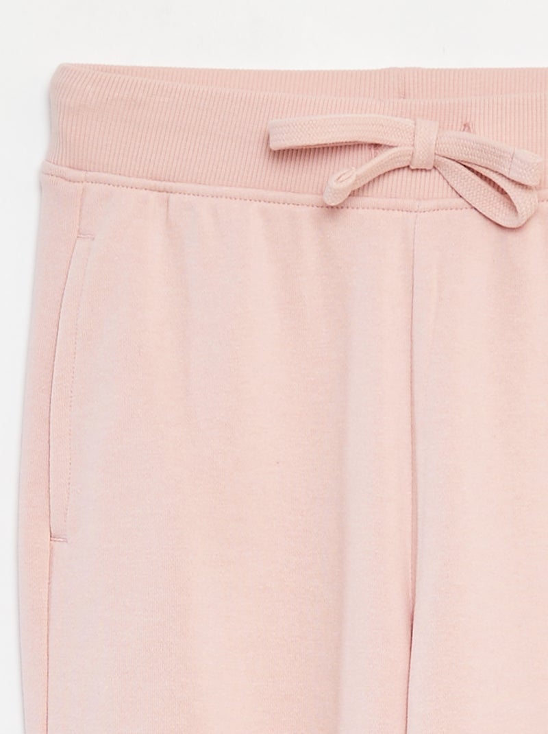 Jogging a tinta unita con vita elasticizzata Rosa - Kiabi