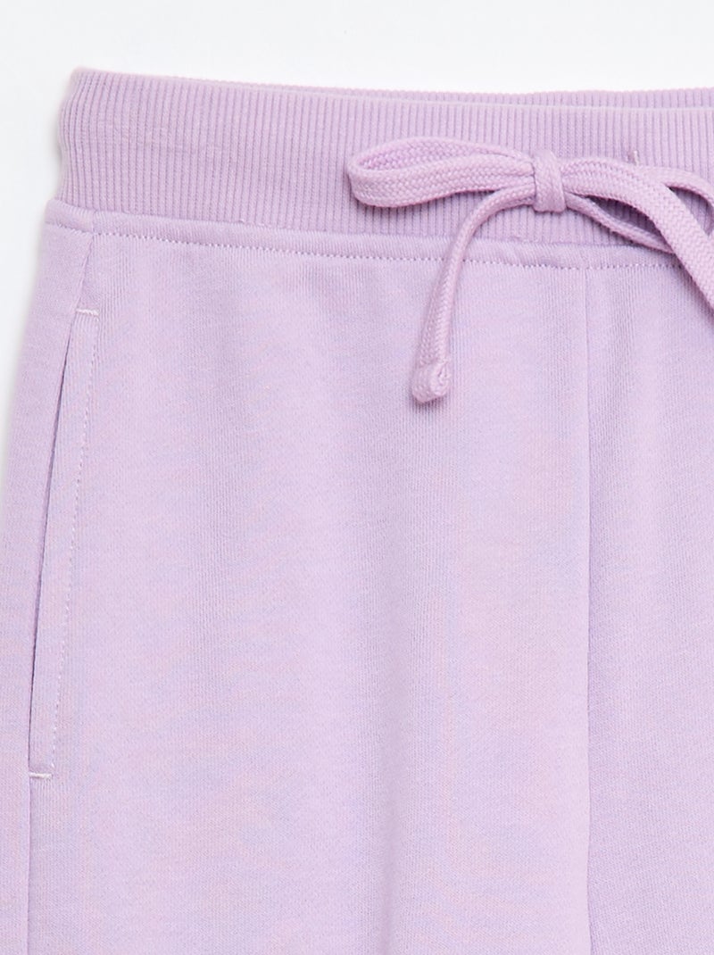 Jogging a tinta unita con vita elasticizzata Viola - Kiabi