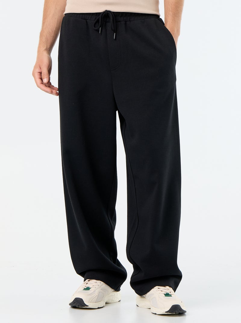 Jogging ampio in felpa leggera Nero - Kiabi
