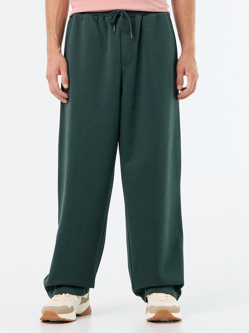 Jogging ampio in felpa leggera Verde - Kiabi