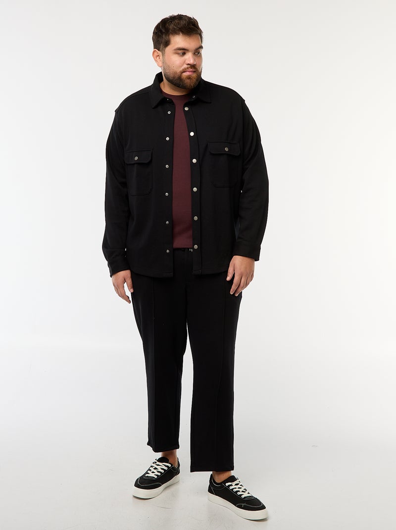 Jogging basic in maglia piqué Nero - Kiabi