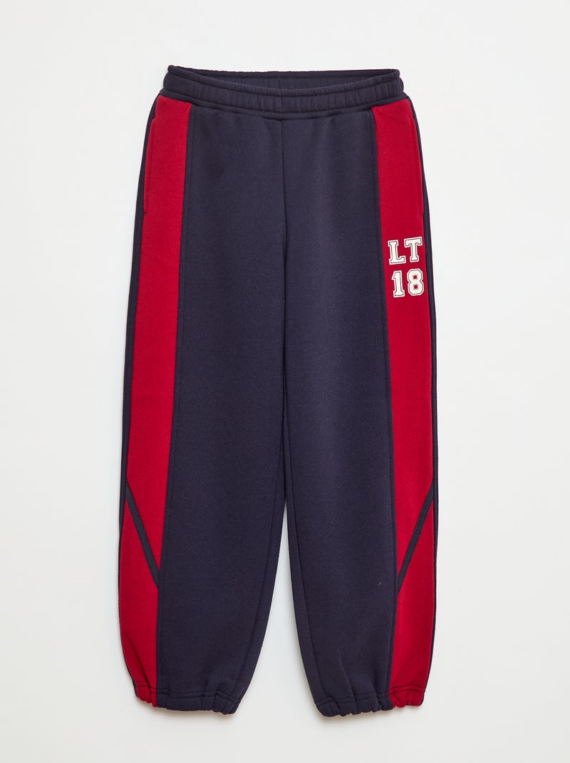 Jogging con bande a contrasto Blu - Kiabi