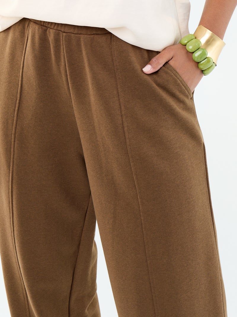 Jogging in maglia pesante Marrone - Kiabi