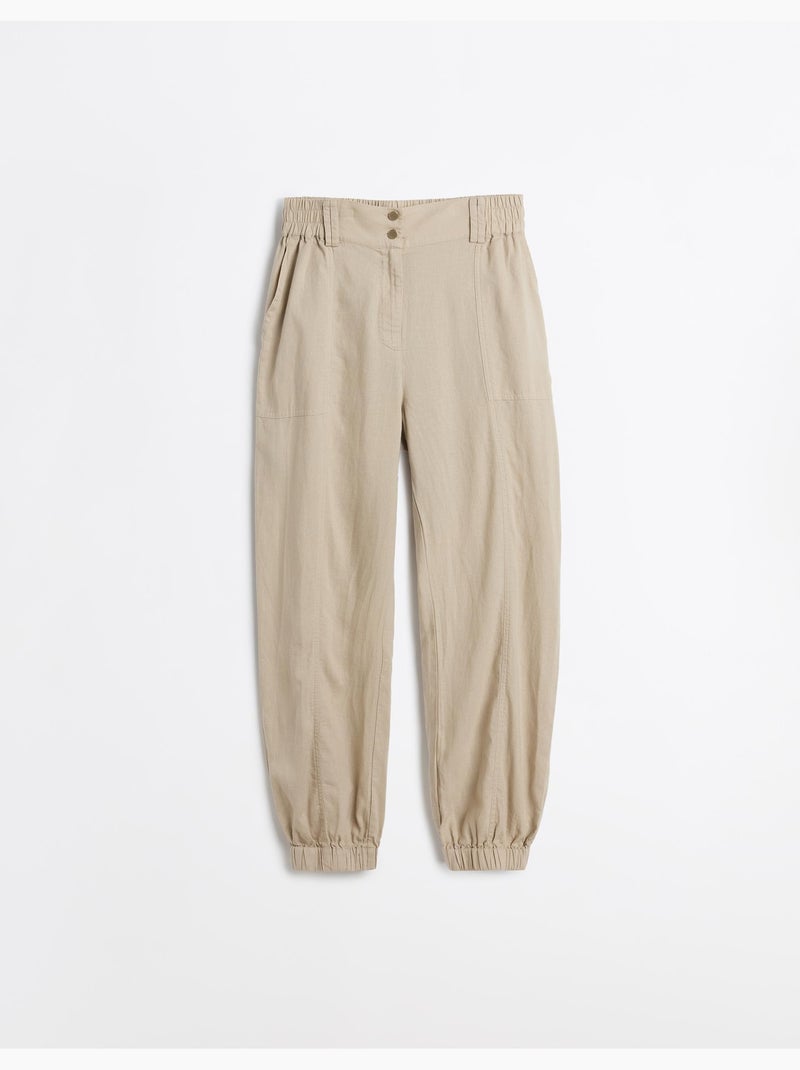 Jogging per lino, mo fashion Beige - Kiabi
