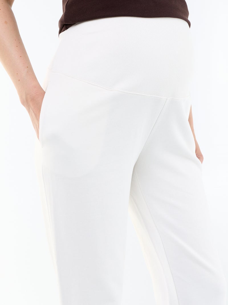 Jogging premaman in french terry Bianco - Kiabi