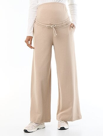 Jogging premaman wide leg in french terry