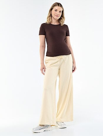 Jogging premaman wide leg in french terry