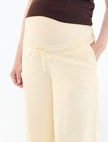 Jogging premaman wide leg in french terry
