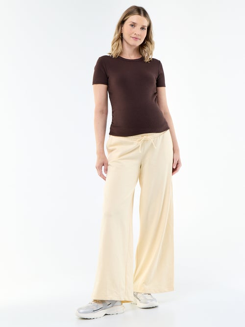 Jogging premaman wide leg in french terry - Kiabi Jogging premaman wide leg in french terry - Kiabi