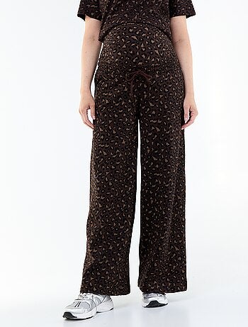 Jogging premaman wide leg in french terry