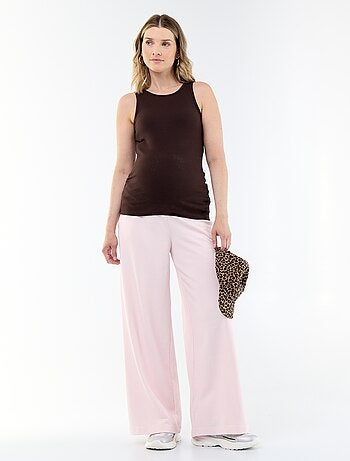 Jogging premaman wide leg in french terry