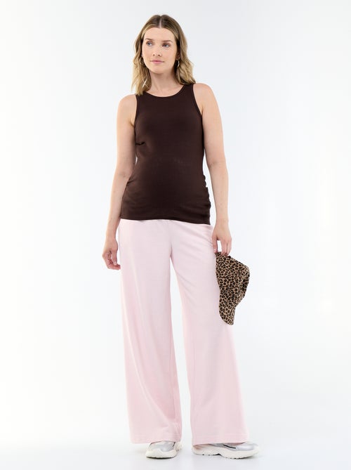 Jogging premaman wide leg in french terry - Kiabi